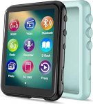 64GB MP3 m&auml;ngija Bluetooth 5.3, QNGEE 2.4-tolline t&auml;is puuteekraaniga muusika MP3 lastele, FM-raadio, h&auml;&auml;le salvestamine, Hi-Fi heli, e-raamat, koos k&otilde;rvaklappidega Sinine