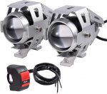 Mootorratta esilatern 2PCS veekindel roostekindel CREE U5 LED mootorratta esilatern koos 3 režiimiga Super Bright 125W 3000LM Alumiiniumsulamist reguleeritav mootorratta udutuli 2PCS esilaternate esilaternad