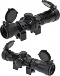 X-Bow FMA 1.5-5x32 IR Rifle Scope Effortless Reach Even Long Distances Magnification Infinitely Adjustable Illuminated Reticle