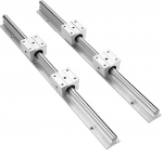 Linear Bearings, 2 Pieces SBR12-400 mm, 12 mm DIY CNC Router Accessories, Linear Slide Rail Guide Shaft + 4 Pieces SBR12UU Linear Motion Bearing Block