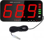 30dB~130dB Meter DC5V 1A Micro USB Decibel Meter, TA654B 13 Inch Screen dB Display LED Sound Level Meter Wall Hanging Digital Sound Level Meter with Alarm for Ambient Noise