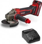 Einhell akutoitel nurklihvmasin TE-AG 18/125-2 Li (1x 4,0 Ah) Power X-Change (18 V, 125 mm ketaste l&auml;bim&otilde;&otilde;t, 33 mm l&otilde;ikes&uuml;gavus, l&otilde;ikekaitse, ilma l&otilde;ikekettata, koos 4,0 Ah akuga)