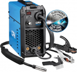 CFH keermestatud traadi keevitusmasin 120 A FSG 884 - MMA- ja keevitusmasin ilma gaasita, kuuma stardiga, Anti Stick & Arc Force, elektroodide l&auml;bim&otilde;&otilde;t 1,5-3,2 mm ja keermestatud traadi l&auml;bim&otilde;&otilde;t 0,8/0,9 mm, kuni 4 mm materjalipaksusega