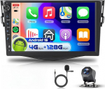 4G 64G VECHTEL 9" Bluetooth-Autoradio f&uuml;r Toyota RAV4 2007-2012 Carplay Android Auto,Android 15,EQ,WiFi GPS,Mirror Link,RDS/FM Radio 2 Din mit AHD Tagfahrkamera
