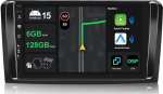 [6G + 128G] IPS 9-tolline Android 15 autoraadio Mercedes Benz GL ML klassile W164 X164 koos Navi Octa Core'iga [Sisseehitatud CarPlay/Android Car/DSP/peeglilink/GPS Navi/360 kaamera/Bluetooth 5.0/WiFi