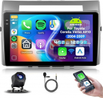 2+32G podofo 9-tolline autoraadio 2 DIN Toyota Corolla Verso AR10 2004-2009, GPS Navi, Mirror Link, Airplay, Voice Assistant, raadio Bluetooth HiFi RDS/FM h&auml;&auml;lassistent + AHD tagurdamine