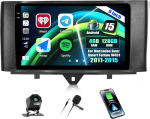 4+128G Android 15 CAMECHO 9 Zoll Autoradio f&uuml;r Mercedes Benz Smart Fortwo W451 2011-2015 mit Wireless Carplay Android Auto, GPS Navi Radio Touchscreen HD mit Bluetooth WiFi RDS FM +R&uuml;ckfahrkameral