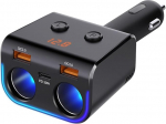 180 W USB C autolaadija Sigaretis&uuml;&uuml;taja Splitter Adapter Splitter t&uuml;&uuml;p C autolaadija 2 kambrit 12 V USB pesa LED Voltmeeter l&uuml;liti Dual USB + PD Port mobiiltelefoni tahvelarvuti GPS Dash Camera