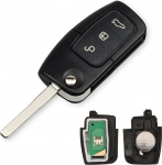 Heart Horse 3 nuppu auto v&otilde;tme Shell Remote Control Key Case &uuml;hildub Fiesta Mondeo Focus Cmax Galaxy 433 MHz 4D63 kiibiga, Fiesta asendus Flip Key Fob, Mondeo Remote Control