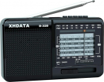 XHDATA D-328 kaasaskantav raadio MP3 m&auml;ngija toetab TF kaart FM AM SW Full Band Radio (must)