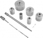 10-osaline TCT puurimispuuride komplekt SDS Plus, puurimispuurid 35/40/50/50/65/82/110 mm, augupuurid v&otilde;lli pikendusega, sulamipuurid m&uuml;&uuml;rit&ouml;&ouml;de jaoks