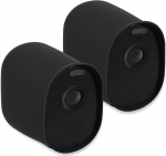 kwmobile 2 x Case Compatible with Arlo Essential Spotlight - Silicone Security Camera Cover Protective Camera - Black