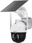 OOSSXX p&auml;ikesevalve kaamera v&auml;ljas aku, 2K WLAN traadita j&auml;lgimistehnoloogia WiFi kaamera p&auml;ikesepaneeliga, traadita 360 &deg; PTZ kaamera 2-suunalise heliga, PIR AI tuvastamine