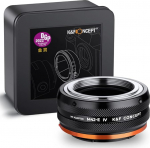 K&F CONCEPT objektiivi adapter M42-NEX IV manuaalne fookus, mis &uuml;hildub M42 objektiivi ja Sony E-montaažiga kaamera korpusega