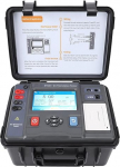 Digitaler Megohmmeter DC-Widerstandstester mit 5-Zoll-Farb-Touchscreen, 20 A Pr&uuml;fstrom, Bluetooth-Konnektivit&auml;t und Integriertem Drucker f&uuml;r Stromversorgungssysteme