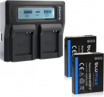 Blumax 2 x aku Asendab Panasonic DMW-BCM13 / DMW-BCM13-E 1200 mAh + Dual Charger &Uuml;hildub Lumix DMC seeria TZ40-TZ41-TZ55-TZ56-TZ58-TZ60-TZ61-TZ70-TZ71 | ZS30-ZS40 | TS5 | FT5
