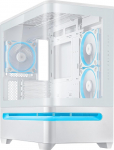 ASUS Prime AP202 ARGB White mATX arvutikarbid (kumer klaasist paneel, Aura Sync ARGB, kuni 420 mm GPU, kuni 9 120 mm ventilaatori paigaldamine, patenteeritud &otilde;huvoolu disain, ventilatsiooniava, valge)