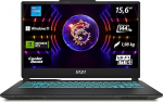 MSI Cyborg 15 Gaming Laptop, 15,6-tolline Full HD 144Hz, Intel Core i5-13420H, NVIDIA GeForce RTX 4050, 16GB DDR5, 512GB SSD, Windows 11 Home, QWERTZ klaviatuur, A13VE-863, must/l&auml;bipaistev