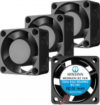 WINSINN 40 mm 12 V ventilaator - Dual Ball Bearing 8000 RPM 4020 Cooling Fan for 3D Printer/PC Cooling/Automotive, 30 cm kaabel koos XH2.54-2PIN, Brushless 40 x 20 mm (Pack of 4)
