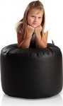 Ecopuf Point Pouf Stool 55 x 40 cm Faux Leather Pouf Stool Round Seat Pouf Sobib sise- ja v&auml;litingimustes kasutamiseks kui jalahoob Jooga istmepadi Meditatsioonipadi Pol&uuml;st&uuml;reen t&auml;idisega (EPS helmed)
