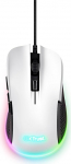 Trust Gaming GXT 922W Ybar Gaming Maus, 68% Recycelten Materialien, RGB LED-Beleuchtung, 6 Programmierbare Tasten, 200-7200 DPI, USB Kabel 2,1 m, PC Maus mit Software f&uuml;r Computer / Laptop - Wei&szlig;