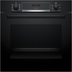 Bosch HBA514BB3 seeria 4 sisseehitatud k&uuml;psetusahi 60 x 60 cm LED-ekraaniga juhtimine h&uuml;drol&uuml;&uuml;tiline puhastusabi 3D kuum &otilde;hk &uuml;htlaseks k&uuml;psetamiseks 3 tasandil kiirkuumutus mustana