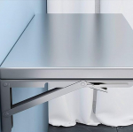 80x40cm Wandklapptisch Edelstahl Klapptisch f&uuml;r K&uuml;che, Balkon, Bad & W&auml;sche, platzsparendes Lagerregal, vielseitig einsetzbar im Innen- und Au&szlig;enbereich