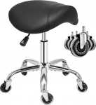 ANWBROAD WSS001B Ratastega sadulahooldus 360&deg; p&ouml;&ouml;rlev tool vaiksete ratastega reguleeritava k&otilde;rgusega kuni 205 kg ergonoomiline paksust nahast lai iste ilusalongidele, salongidele, spa-dele ja kliinikutele mustana