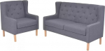 Homgoday 2-osaline diivanikomplekt Kangas Hall diivan Diivan Double Diivan Recliner diivan Pehmendusega diivan Modern Lounge diivan Elutuba Diivan elutoa vastuv&otilde;tu kontorisse