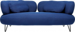 Kare Peppo Design Diivan 2-kohaline, sinine, lihtne, pehme, pehme diivan, diivan, diivan, lamamistool, elutuba, terasjalad, osaliselt kokkupandav, 72 x 182 x 95 cm (K x L x S)