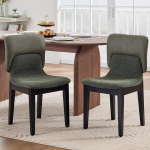 S&ouml;&ouml;gitoa toolid, 2 tooli, k&ouml;&ouml;gitoolid, polsterdatud toolid puidust &scaron;enilljalgadega, s&ouml;&ouml;gitoolid ilma k&auml;etoeta s&ouml;&ouml;gituppa, elutuppa, magamistuppa ja vastuv&otilde;tule, roheline