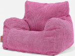 Lounge Pug, Bean Bag Wingback tool Pom Pom Pink