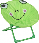 Relaxdays Moonchair Laste Frog Folding Chair K x L x S: 47 x 50 x 48 cm Laste tool v&auml;ljas ja sees Laste tugitool roheline