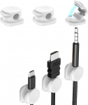 Kabel-Organizer, magnetische Schreibtisch-Kabel-Clips, verstecken Sie Handy-Ladekabelhalter, selbstklebender Drahthalter, f&uuml;r PC/Auto/Wand, Zuhause, B&uuml;rozubeh&ouml;r, 6 St&uuml;ck