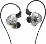 KBEAR KS1 Juhtmega k&otilde;rvaklapid Gaming Suurep&auml;rane Bass Headset Sound koos Power High Resolution IEM In-Ear k&otilde;rvaklapid &uuml;hilduvad Android Phone PC, PS4, PS5, Xbox One, Mac (ilma mikrofonita, selge)