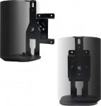shinar Metal Set of 2 Wall Mounts &uuml;hildub Sonos Era 100, Sonos One, One SL ja Play:1, p&ouml;&ouml;rleb kuni 360&deg;, kallutab -70&deg;/+70&deg; p&ouml;&ouml;ramine ilma reguleerimiskruvideta, mustas toonis
