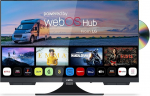 Cello C2425WSF Trav 24-tolline Smart/DVD Camping Travel TV Integreeritud DVD-m&auml;ngija raamita kolmekordne tuuner Bluetooth WebOS by LG Ideal para Autocaravana Cami&oacute;n Hecho en Europa [2025]
