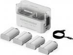 LP-E6P Ersatzakku- und Ladeger&auml;t-Set, 4er-Pack 2400-mAh-Akkus und Vierkanal-USB-C-PD-Schnellladeger&auml;t, kompatibel mit Canon EOS R5/R6 Mark II, R7, R6, R5, R, 5DS, 6D, 90D, 80D, 70D, 60Da TBC-E6P-B-OW