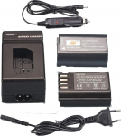 DSTE (2 pakki) asendusaku ja DC180E reisilaadija, mis &uuml;hildub Panasonic DMW-BLK22 DC-S5 DC-S5KK Lumix DC-G9 II kaameraga, Sigma BP-61 aku nagu DMW-BTC15