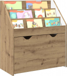 vidaXL laste riiul, Artisan Oak 60 x 29,5 x 69 cm, puidust komposiit, elutuba, kaasaegne, vastupidav, funktsionaalne disain mugavuse ja stiili jaoks igap&auml;evaelus, ideaalne pere&uuml;rituste ja l&otilde;butsemise jaoks.