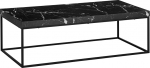 Wohnling kohvilaud 120 x 60 x 38 cm Must diivanilaud marmorist moodsa disainiga elutoa laud ristk&uuml;likukujuline diivanilaud kohvilaud metallist jalad suur