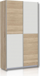 Forte Ohio mitmeotstarbeline kapp 2 uksega, komposiitpuit, valge/sonoma tamme dekoor, 120 x 42 x 190,5 cm