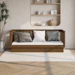 ZEYUAN p&auml;evavoodi, diivanvoodi, diivanvoodi magamisfunktsiooniga, diivanvoodi, diivanvoodi, diivanvoodi, p&auml;evavoodi, diivanvoodi, noortevoodi, mesi pruun, 75 x 190 cm, massiivne m&auml;nnipuit