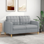 Homgoday 2-kohaline diivan Diivan Diivan L&otilde;&otilde;gastav diivan K&uuml;lalisdiivan Polsterdatud diivan Lounge diivan Lamamistoas diivan Modern elutuppa magamistuppa Helehall 140 cm Kangas
