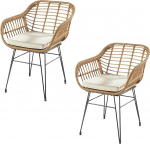 Kobolo Retro s&ouml;&ouml;gitoa toolid, 2 tooli, 59 x 62 x 82 cm, pruun, metallist toolid retro v&auml;limusega, stiilne ja mugav sise- ja v&auml;litingimustes kasutamiseks.