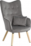 ESTEXO&reg; TV tugitool, Lounge, lamamistool, polsterdatud tool, lugemistool, kangas, polsterdatud, tumehall sametne