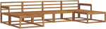 Outdoor-Sofa-Set 6-teilig, Gartenm&ouml;bel aus massivem Akazienholz, Lounge-Gruppe f&uuml;r Terrasse und Garten, Natur, Modulares Gartensofa 329 x 162,5 x 73 cm