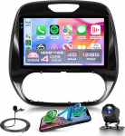 4G + 128G Androidi autoraadio Renault Captur Clio 2011-2018 traadita Carplay Android auto, 9-tolline Incell puuteekraaniga autoraadio GPS navigatsiooniga WiFi peeglilink Bluetooth FM/RDS/EQ/USB/SWC tagantvaate kaameraga