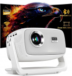 Projektor 1080P, projektor kodukino 16000L koos Bluetooth 5.2 & WiFi 5G, elektriline fookusprojektor toetab 30-220-tollise projektsiooni suurust, &uuml;hildub mobiiltelefoni, tahvelarvuti, s&uuml;learvuti, TV-pulgaga