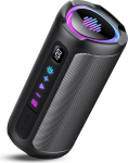 aowoka Bluetooth Lautsprecher mit Licht, 20W tragbare Musikbox, verbesserter Bass, LED-Anzeige, 20 Std. Akku, Bluetooth 5.4, IPX7 wasserdicht, TWS, TF-Karte, Lautsprecher f&uuml;r Reisen, Sport, Party